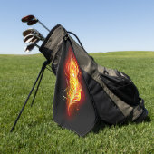 Vuurpacock Veer Golfhanddoek (Groen)