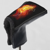 Vuurpacock Veer Golfheadcover (3/4 voorkant)