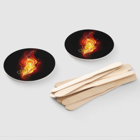 Vuurpacock Veer Handwaaier (Niet-gemonteerd)