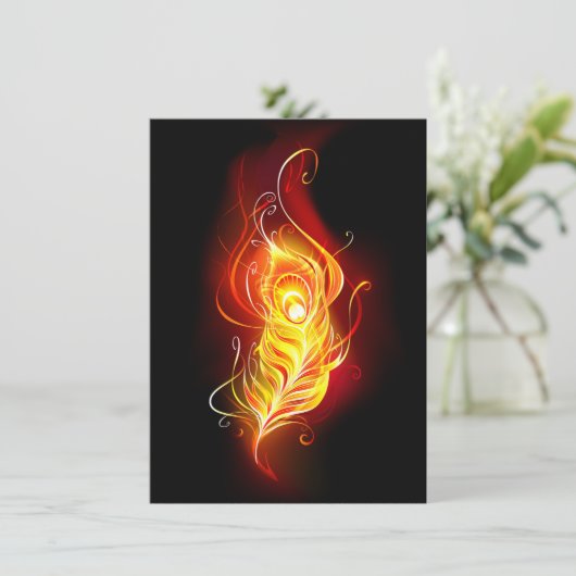 Vuurpacock Veer Informatiekaartje (Staand voorkant)