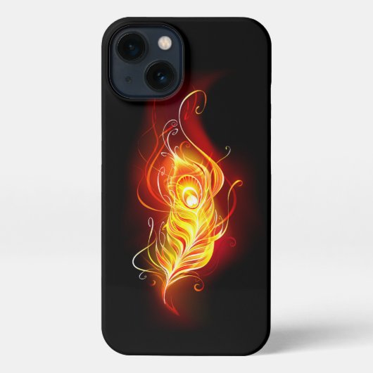 Vuurpacock Veer iPhone Hoesje (Achterkant)