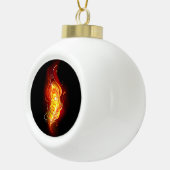 Vuurpacock Veer Keramische Bal Ornament (Rechts)