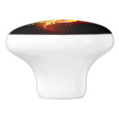 Vuurpacock Veer Keramische Knop (Zijkant)