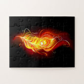 Vuurpacock Veer Legpuzzel (Horizontaal)