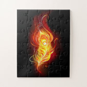 Vuurpacock Veer Legpuzzel (Verticaal)