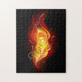 Vuurpacock Veer Legpuzzel (Verticaal)