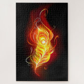 Vuurpacock Veer Legpuzzel (Verticaal)