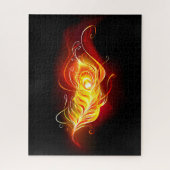 Vuurpacock Veer Legpuzzel (Verticaal)