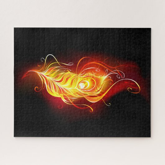 Vuurpacock Veer Legpuzzel (Horizontaal)