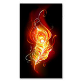 Vuurpacock Veer Magnetisch Visitekaartje (Voorkant Verticaal)