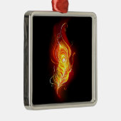 Vuurpacock Veer Metalen Ornament (Rechts)