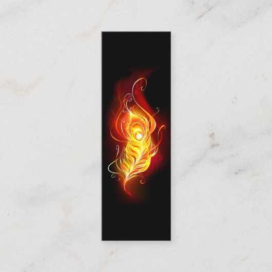 Vuurpacock Veer Mini Visitekaartje (Voorkant)