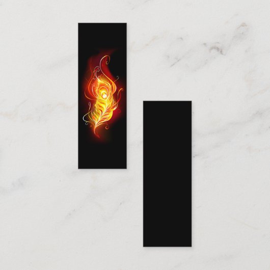 Vuurpacock Veer Mini Visitekaartje (Voorkant / Achterkant)