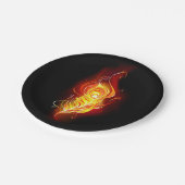 Vuurpacock Veer Papieren Bordje (Gekanteld)