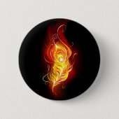 Vuurpacock Veer Ronde Button 5,7 Cm (Voorkant)
