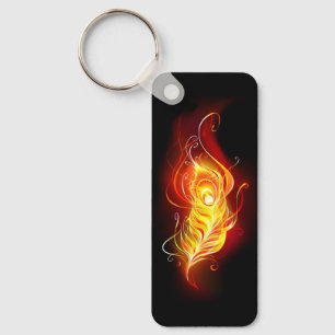 Vuurpacock Veer Sleutelhanger