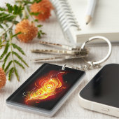 Vuurpacock Veer Sleutelhanger (Voorkant Rechts)