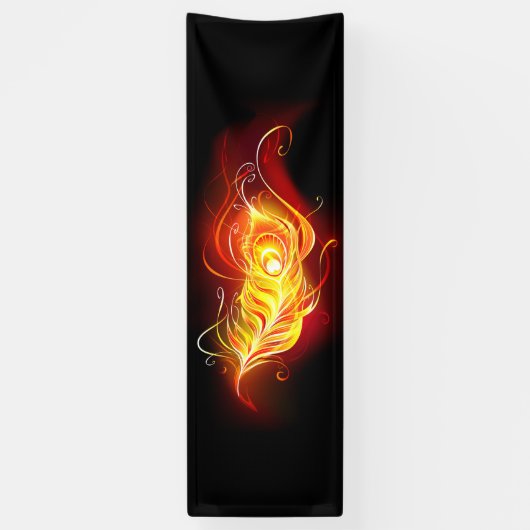 Vuurpacock Veer Spandoek (Verticaal)