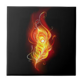 Vuurpacock Veer Tegeltje (Voorkant)