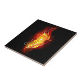 Vuurpacock Veer Tegeltje (Zijkant)