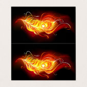 Vuurpacock Veer Visitekaartje (Buitenkant ongevouwen)