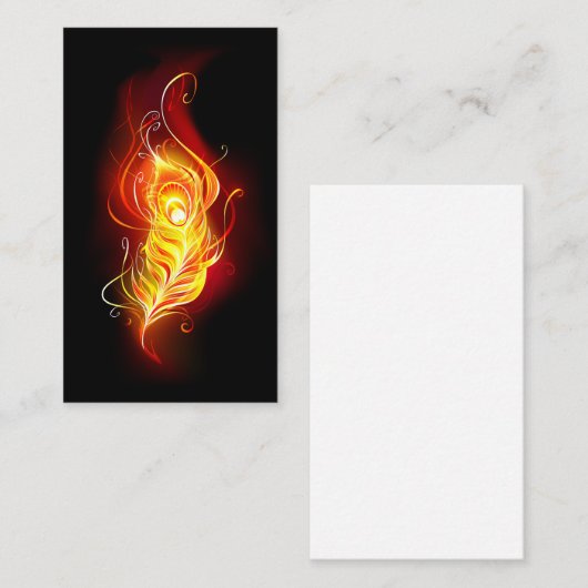 Vuurpacock Veer Visitekaartje (Voorkant / Achterkant)