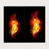 Vuurpacock Veer Visitekaartje (Buitenkant ongevouwen)