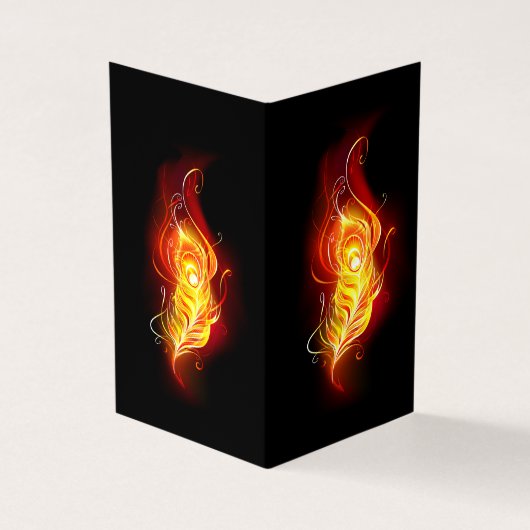 Vuurpacock Veer Visitekaartje (Buitenkant)