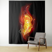 Vuurpacock Veer Wandkleed (In situ)