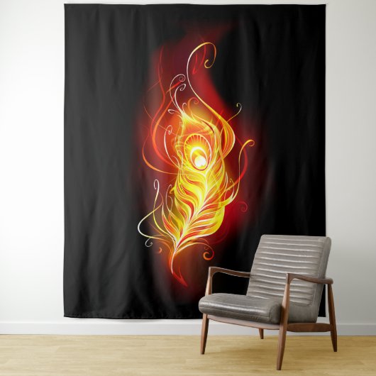 Vuurpacock Veer Wandkleed (In situ)