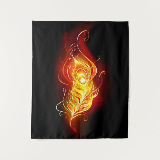 Vuurpacock Veer Wandkleed (Voorkant)