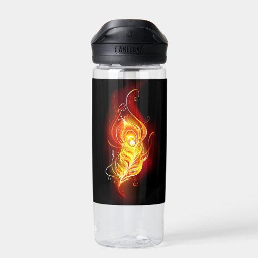 Vuurpacock Veer Waterfles (Achterkant)