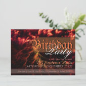 Vuurpassie Waves - kunstuitnodiging op Birthday Kaart (Staand voorkant)
