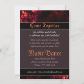 Vuurpassie Waves - kunstuitnodiging op Birthday Kaart (Achterkant)