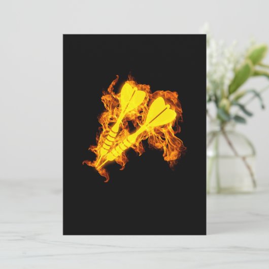 Vuurpijl Vlammen Pijl Kaart (Staand voorkant)