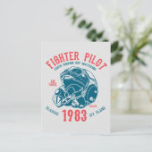 Vuurpiloot Classic Jet Plane Briefkaart (Staand voorkant)