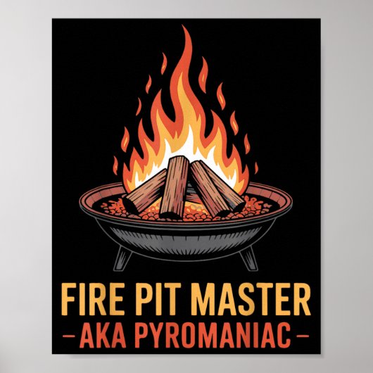 Vuurplaats Meester Pyromanie Pyrotechniek Vuurplaa Poster (Voorkant)
