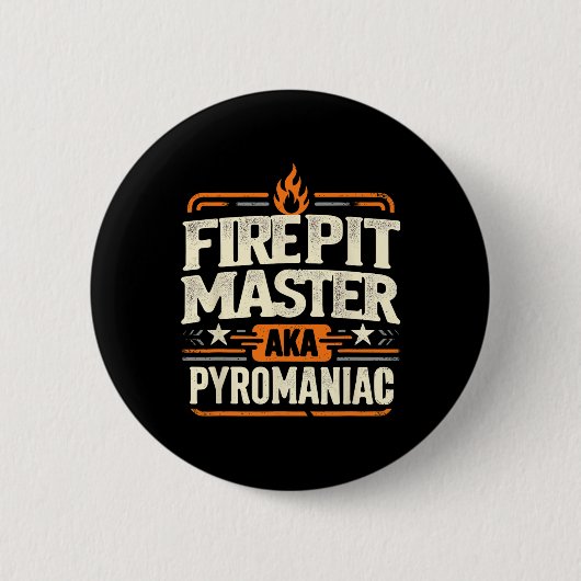 Vuurplaats Meester Pyromantie Pyrotechniek Vuurpla Ronde Button 5,7 Cm (Voorkant)