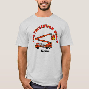 Vuurpreventiemaand T-shirt met Bucket Truck