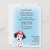 Vuurproef Dept. De uitnodiging van de 'Birthday Pa (Achterkant)