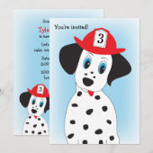 Vuurproef Dept. De uitnodiging van de 'Birthday Pa (Voorkant / Achterkant)