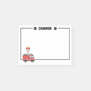 Vuurpup en zijn brandweerwagen Post-it® notes 4"x 
