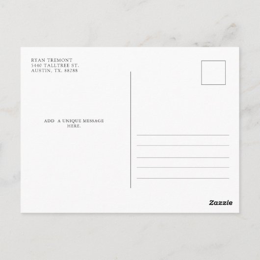 Vuurreddende academie Aangepast Dank u Briefkaart (Achterkant)