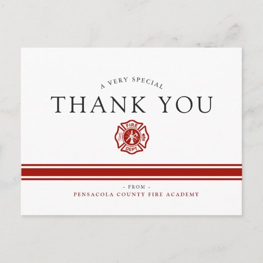 Vuurreddende academie Aangepast Dank u Briefkaart (Voorkant)