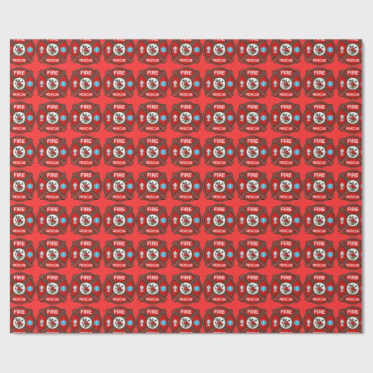 Vuurreddende kruis met Kerstmis Cadeaupapier (Vlak)