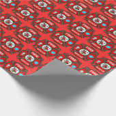 Vuurreddende kruis met Kerstmis Cadeaupapier (Hoek)