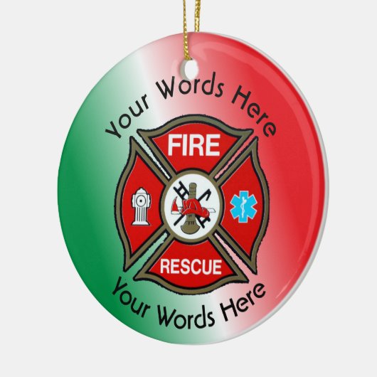 Vuurreddende kruising keramisch ornament (Links)