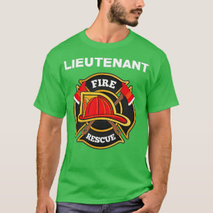 Vuurredder Luitenant Afdeling Brandweer T-shirt