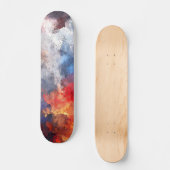 Vuurrijke Storm Abstract Skateboard (Voorkant)