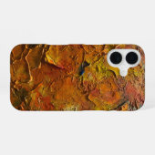 Vuurrode Abstracte Textuur iPhone 16 Hoesje (Achterkant horizontaal)